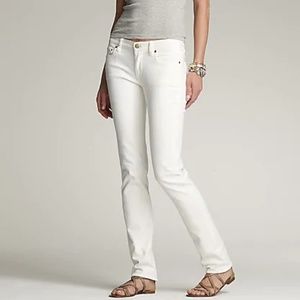 J. Crew White Matchstick Jeans